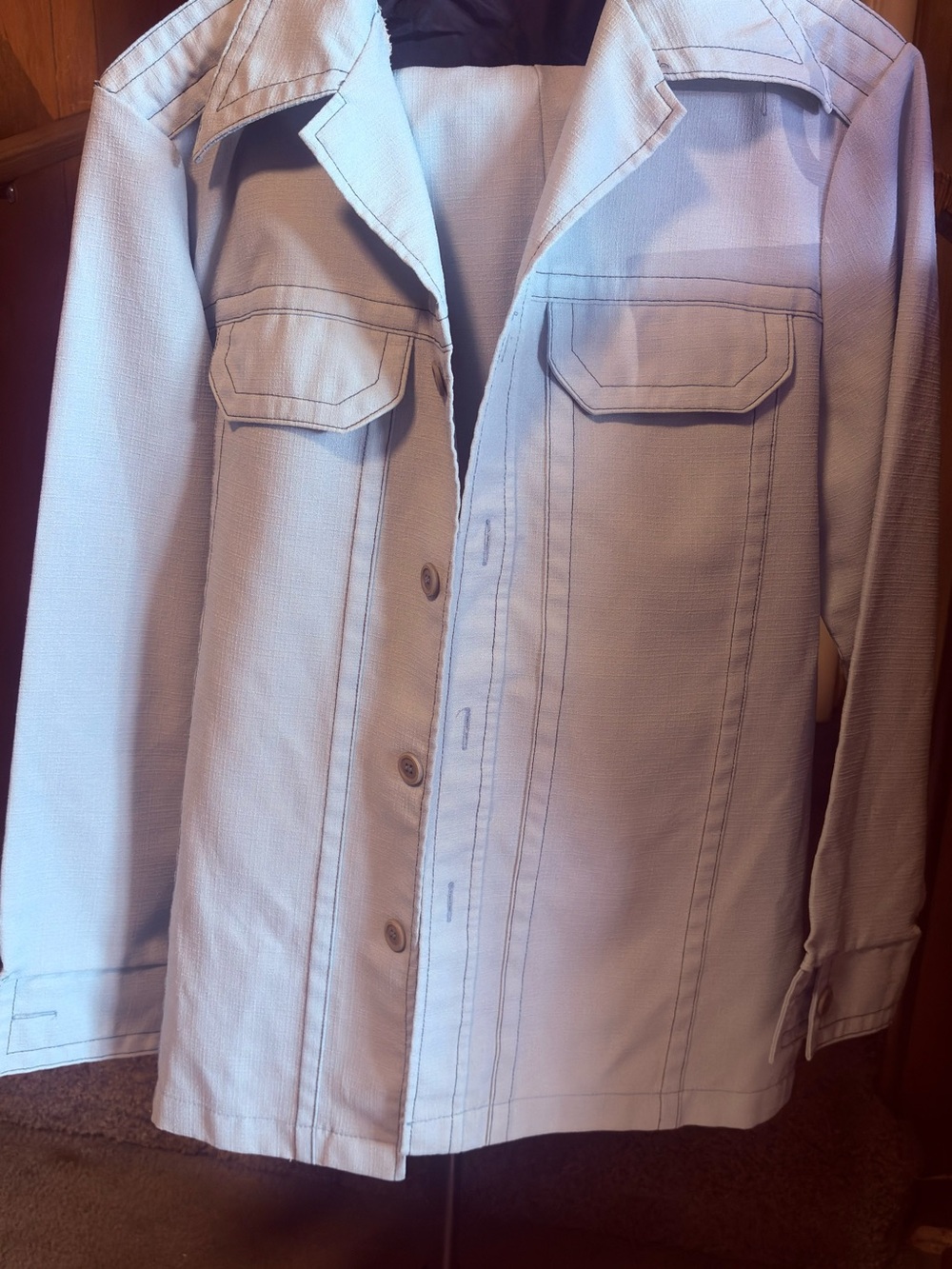 Vintage Lee Light Blue Leisure, Two-Piece Men's Suit